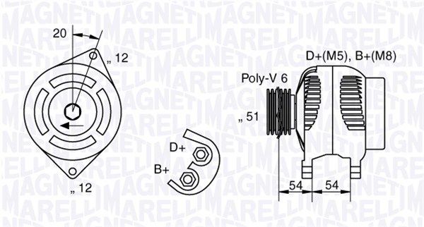 MAGNETI MARELLI Ģenerators 063321836010